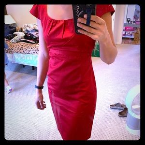 💐 Laura Ashley bright red dress